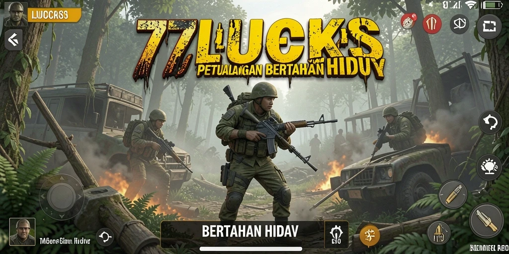 Antarmuka permainan 77LUCKS yang mendebarkan dan strategis.