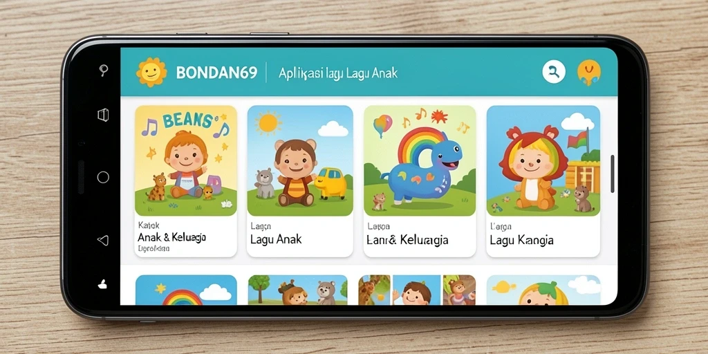 Antarmuka aplikasinya yang ceria dan menarik untuk anak-anak.