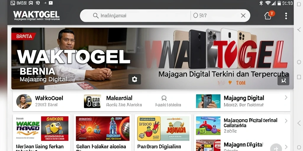 Antarmuka WAKTOGEL yang modern dan intuitif untuk Majalah Digital.