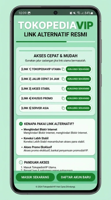Tampilan link alternatif tokopediavip